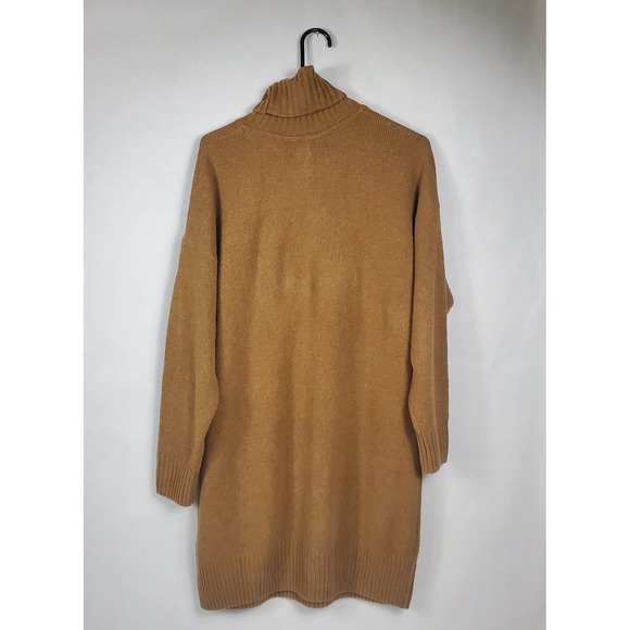 Gap Womens Camel Brown Turtleneck Sweater Dress Cotton Blend Size M Relaxed Fit - Picture 2 of 8